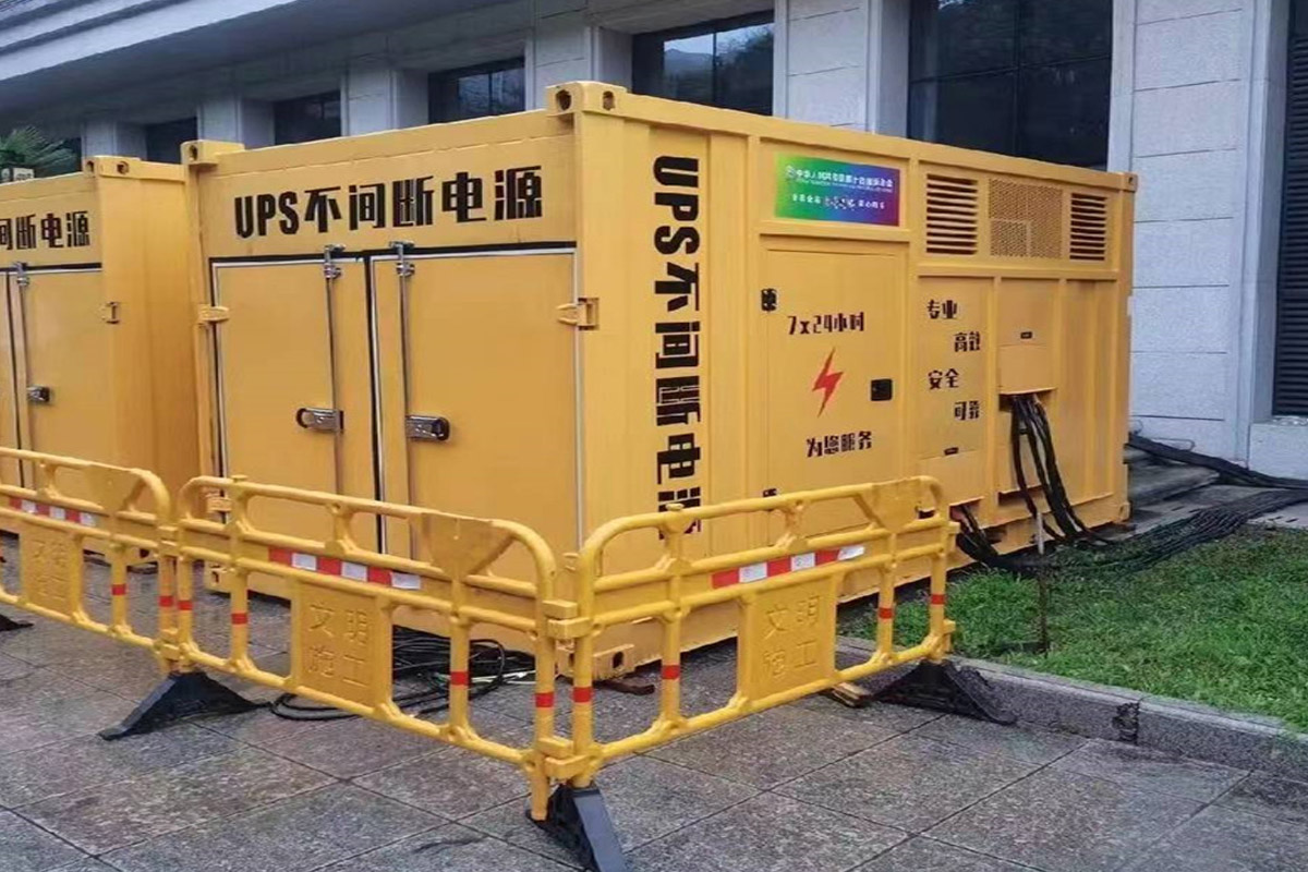 云梦发电机租赁施工现场